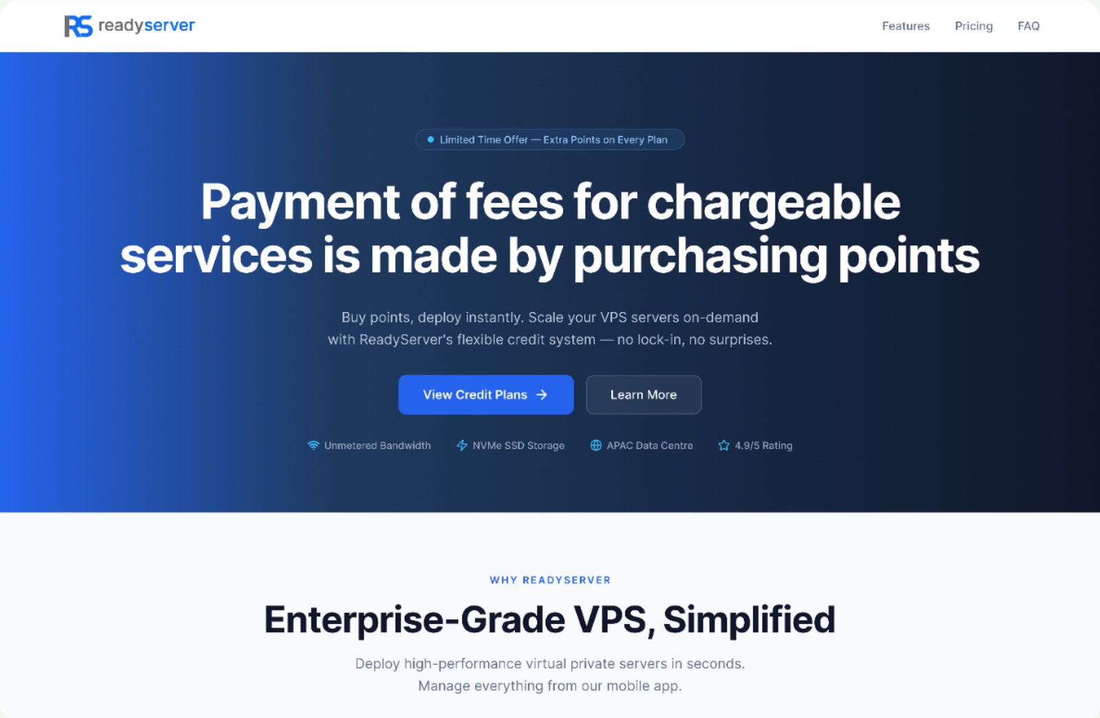 The rebuilt ReadyServer website