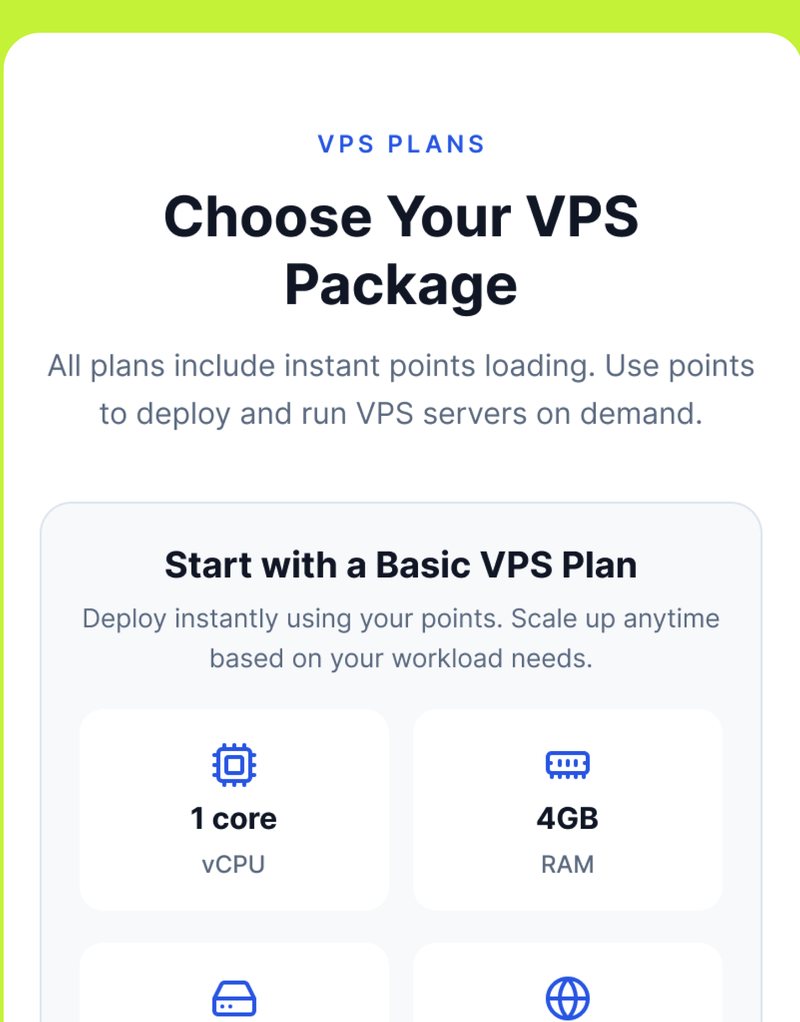 ReadyServer VPS plans page